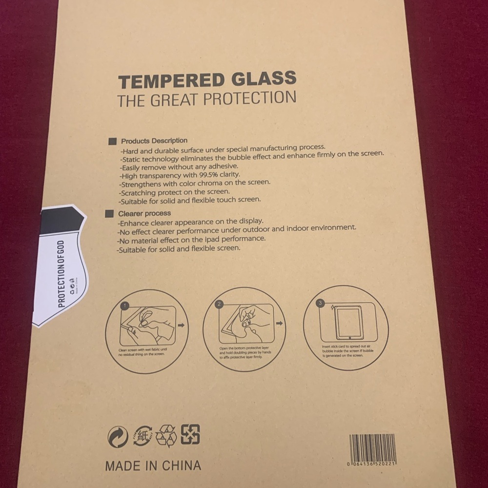 Tempered Glass Screen Protector for Tablets - Picture 2 of 2